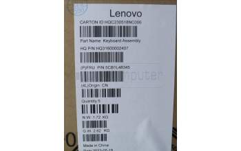 Lenovo 5CB1L48345 COVER Upper Case ASM_FRA H 82YM NFP TT