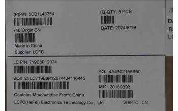 Lenovo 5CB1L48354 C-Abdeckung mit Tastatur, Englisch (US, Euro), tiefblau, Hintergrundbeleuchtung, Fingerabdruck