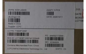 Lenovo 5CB1L49405 C-Abdeckung mit Tastatur, Englisch (US, Euro), arktisgrau, Hintergrundbeleuchtung, Ohne_Fingerabdruckscanner