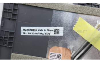 Lenovo 5CB1L49433 C-Abdeckung mit Tastatur, Italienisch, arktisgrau, Ohne_Hintergrundbeleuchtung, Ohne_Fingerabdruckscanner