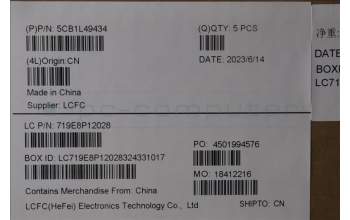 Lenovo 5CB1L49434 C-Abdeckung mit Tastatur, Spanisch, arktisgrau, Ohne_Hintergrundbeleuchtung, Ohne_Fingerabdruckscanner