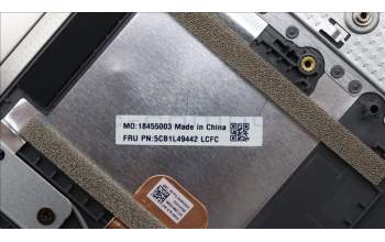 Lenovo 5CB1L49442 C-Abdeckung mit Tastatur, Russisch, arktisgrau, Ohne_Hintergrundbeleuchtung, Ohne_Fingerabdruckscanner