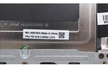 Lenovo 5CB1L49454 C-Abdeckung mit Tastatur, Schweiz, arktisgrau, Ohne_Hintergrundbeleuchtung, Ohne_Fingerabdruckscanner