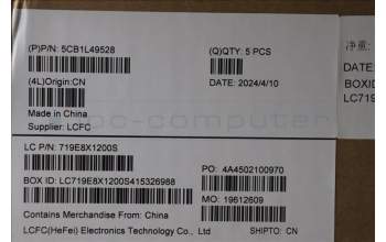 Lenovo 5CB1L49528 C-Abdeckung mit Tastatur, Bulgarisch, sturmgrau, GB