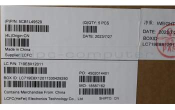 Lenovo 5CB1L49529 C-Abdeckung mit Tastatur, Tschechisch/Slowakisch, sturmgrau, GB