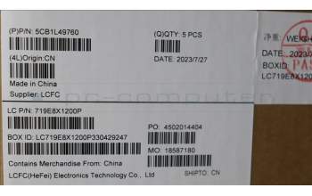 Lenovo 5CB1L49760 C-Abdeckung mit Tastatur, Italienisch, Aquamarinblau