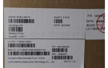 Lenovo 5CB1L49774 C-Abdeckung mit Tastatur, Ukraine, Aquamarinblau