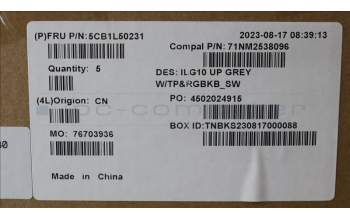 Lenovo 5CB1L50231 C-Abdeckung mit Tastatur, Schweiz, RGB-Hintergrundbeleuchtung