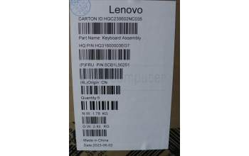 Lenovo 5CB1L50251 C-Abdeckung mit Tastatur, Englisch (US, Euro), sturmgrau, Puresight-Logo