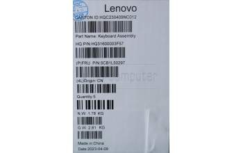 Lenovo 5CB1L50297 COVER Upper Case ASM_UKE H 83AU STGY PS