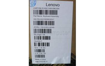 Lenovo 5CB1L50349 C-Abdeckung mit Tastatur, Slowenisch, Aquamarinblau, Puresight-Logo
