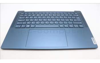 Lenovo 5CB1L50361 C-Abdeckung mit Tastatur, Englisch (GB), Aquamarinblau, Puresight-Logo