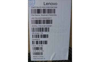 Lenovo 5CB1L50381 C-Abdeckung mit Tastatur, Deutsch, Arktisgrau, Fingerabdruck