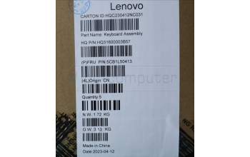 Lenovo 5CB1L50413 COVER Upper Case ASM_GER H 83BS NFP ARGY