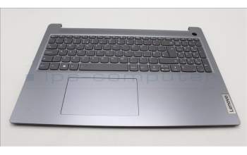 Lenovo 5CB1L51010 C-Abdeckung mit Tastatur, Englisch (GB), Arktisgrau, Hintergrundbeleuchtung, Fingerabdruck