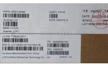 Lenovo 5CB1L53346 C-Abdeckung mit Tastatur, Italienisch, arktisgrau, Ohne_Hintergrundbeleuchtung, Ohne_Fingerabdruckscanner