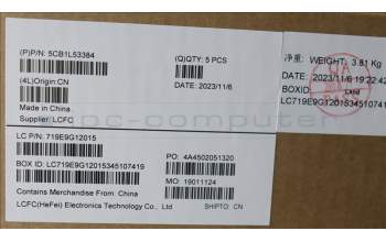 Lenovo 5CB1L53384 C-Abdeckung mit Tastatur, Englisch (GB), RGB-Hintergrundbel