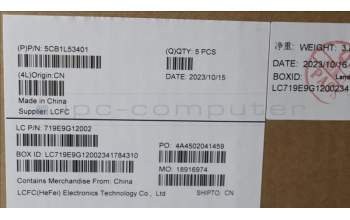 Lenovo 5CB1L53401 C-Abdeckung mit Tastatur, Slowenisch, RGB-Hintergrundbel.