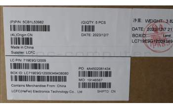 Lenovo 5CB1L53982 C-Abdeckung mit Tastatur, Portugiesisch, Weiße Hintergrundbel.