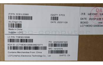 Lenovo 5CB1L53985 C-Abdeckung mit Tastatur, Spanisch, Weiße Hintergrundbel.