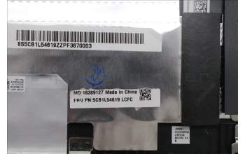 Lenovo 5CB1L54619 C-Abdeckung mit Tastatur, Englisch (US, Euro), Onyxgrau, RGB-Hintergrundbel