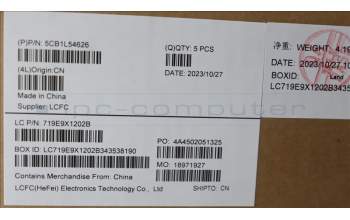 Lenovo 5CB1L54626 C-Abdeckung mit Tastatur, Französisch/Arabisch, Onyxgrau, RGB-Hintergrundbel.