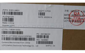 Lenovo 5CB1L54631 C-Abdeckung mit Tastatur, Ungarisch, Onyxgrau, RGB-Hintergrundbel.