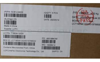 Lenovo 5CB1L54633 C-Abdeckung mit Tastatur, Italienisch, Onyxgrau, RGB-Hintergrundbel.