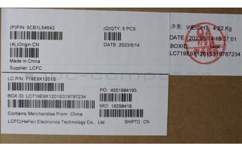 Lenovo 5CB1L54642 C-Cover with keyboard, Switzerland, Onyx Grey, RGB Backlight, UK