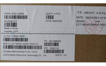 Lenovo 5CB1L54659 COVER Upper Case ASM_GER L82WM OG WH