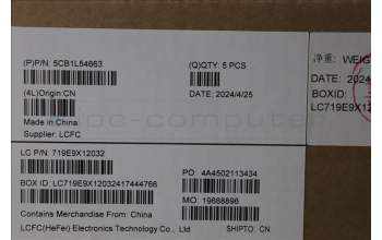 Lenovo 5CB1L54663 C-Abdeckung mit Tastatur, Ungarisch, Onyxgrau