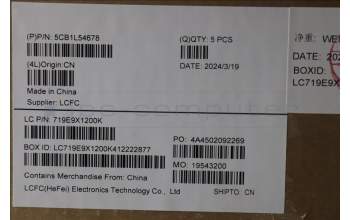 Lenovo 5CB1L54678 C-Cover with keyboard,Ukraine,Onyx Grey,White Backlight