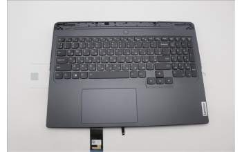 Lenovo 5CB1L54678 C-Abdeckung mit Tastatur, Ukraine, Onyxgrau, Weiße Hintergrundbel.