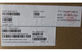 Lenovo 5CB1L55113 C-Abdeckung mit Tastatur, Bulgarisch, sturmgrau, GB