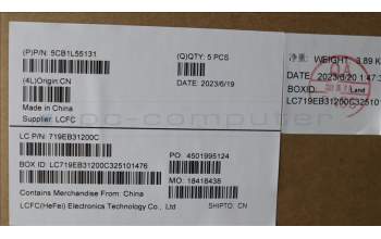 Lenovo 5CB1L55131 C-Abdeckung mit Tastatur, Portugiesisch, Sturmgrau