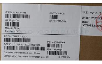 Lenovo 5CB1L55146 C-Cover with keyboard,Czech Slovakian,Tidal Teal