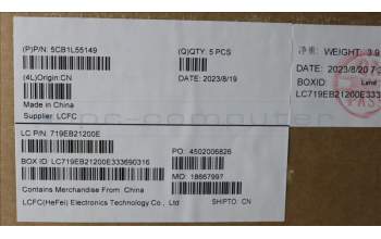 Lenovo 5CB1L55149 C-Abdeckung mit Tastatur, Französisch, Aquamarinblau