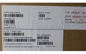 Lenovo 5CB1L55172 C-Abdeckung mit Tastatur, Ukraine, Aquamarinblau