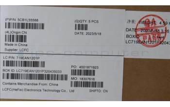 Lenovo 5CB1L55588 C-Abdeckung mit Tastatur, Schweiz, arktisgrau, Fingerabdruck