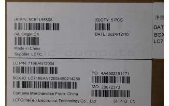 Lenovo 5CB1L55608 C-Abdeckung mit Tastatur, Französisch, arktisgrau, Ohne_Fingerabdruckscanner