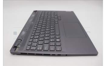 Lenovo 5CB1L56032 C-Abdeckung mit Tastatur, Belgisch, sturmgrau, Hintergrundbeleuchtung, GB