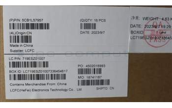 Lenovo 5CB1L57957 FRU COVER KT4D5_D_AL_WWAN_BLK_ASSY