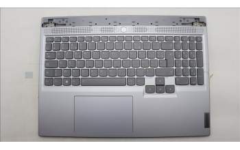 Lenovo 5CB1L60124 C-Abdeckung mit Tastatur, Französisch, Mineralgrau, RGB-Hintergrundbel.