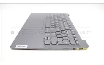 Lenovo 5CB1L60171 C-Abdeckung mit Tastatur, Belgisch, sturmgrau, Ohne Fingerabdruck, GB