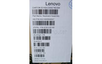 Lenovo 5CB1L60180 C-Abdeckung mit Tastatur, Deutsch, Sturmgrau, Ohne_Fingerabdruckscanner