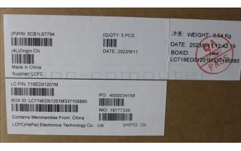 Lenovo 5CB1L67794 COVER Upper Case ASM_THAI L83A1 TEX