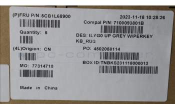 Lenovo 5CB1L68900 C-Abdeckung mit Tastatur, Russisch, RGB-Hintergrundbel.