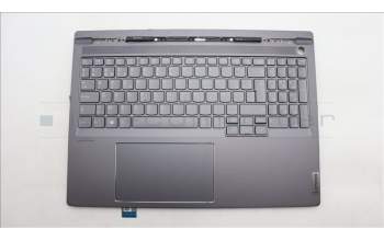 Lenovo 5CB1L68933 C-Abdeckung mit Tastatur, Belgisch, sturmgrau, Hintergrundbeleuchtung, Fingerabdruck, GB