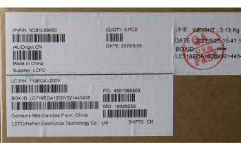 Lenovo 5CB1L68950 COVER Upper Case ASM_KOR L21J8 FPSG BL