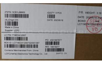 Lenovo 5CB1L68953 C-Abdeckung mit Tastatur, Portugiesisch, Sturmgrau, Hintergrundbeleuchtung, Fingerabdruck